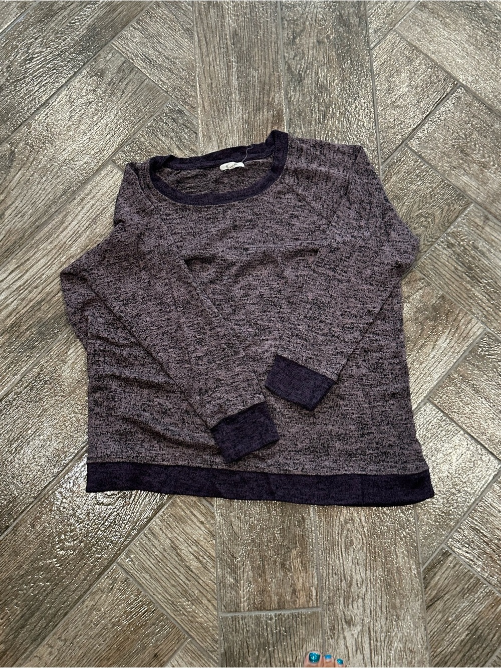 Maurices Heathered Purple Crewneck Sweater